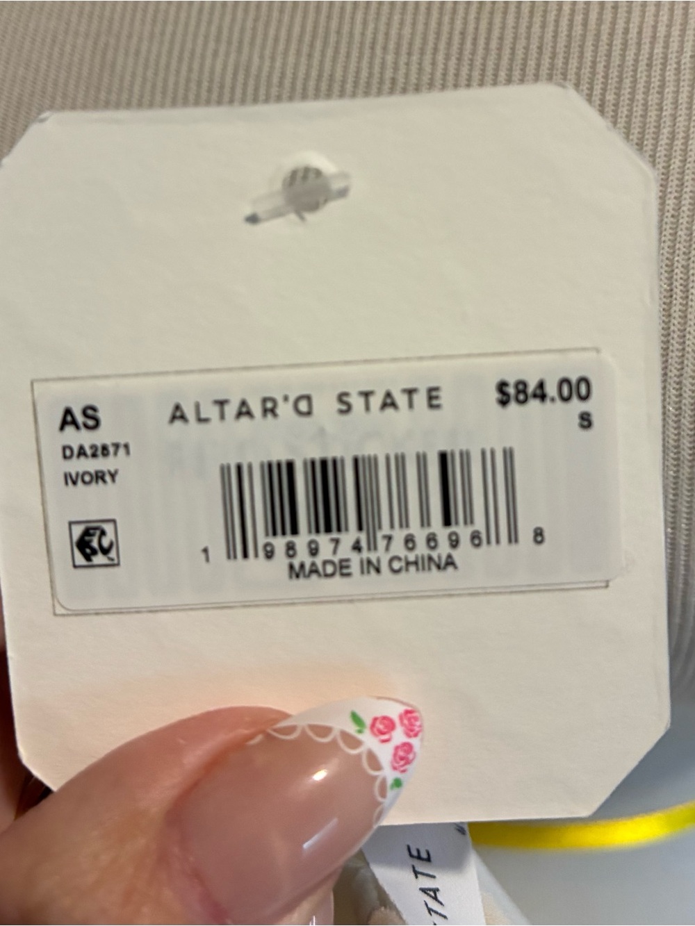 Altar'd State Ivory Floral Jacquard Mini Dress - Picture 12 of 13